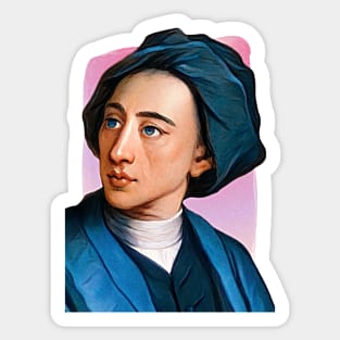 English Poet Alexander Pope illustration Sticker